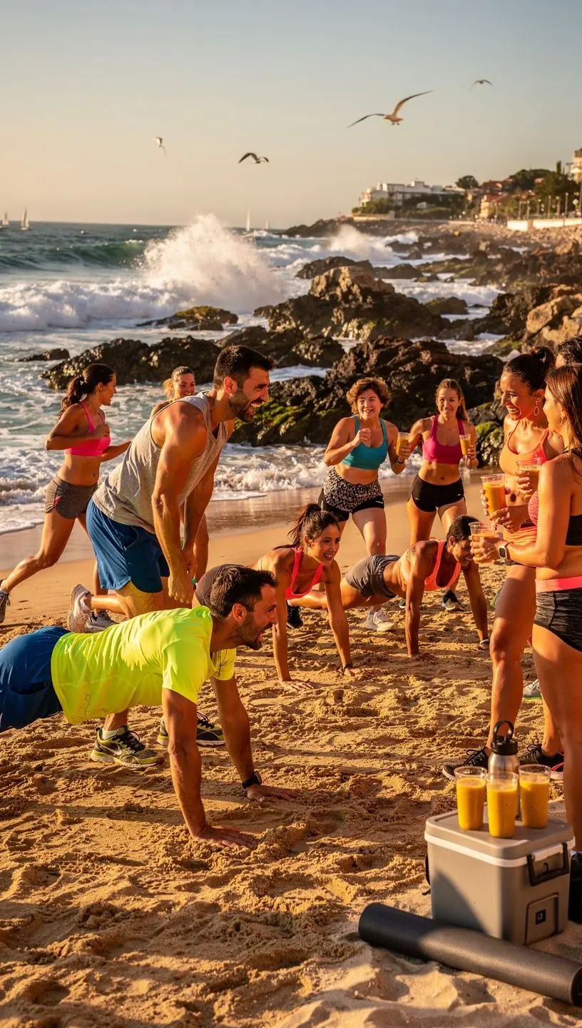 Chá de cúrcuma preparado em uma xícara, cercado por frutas frescas e sementes.